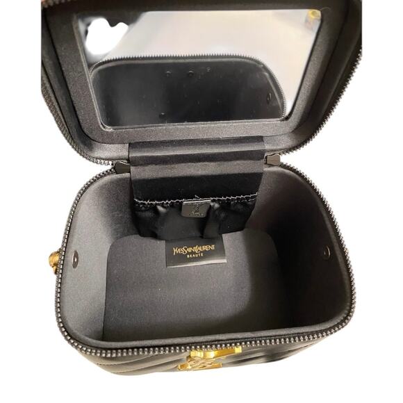 YSL Yves Saint Laurent Beaute GWP VIP Vanity Case Converted Bag Black NIB - Picture 11 of 14